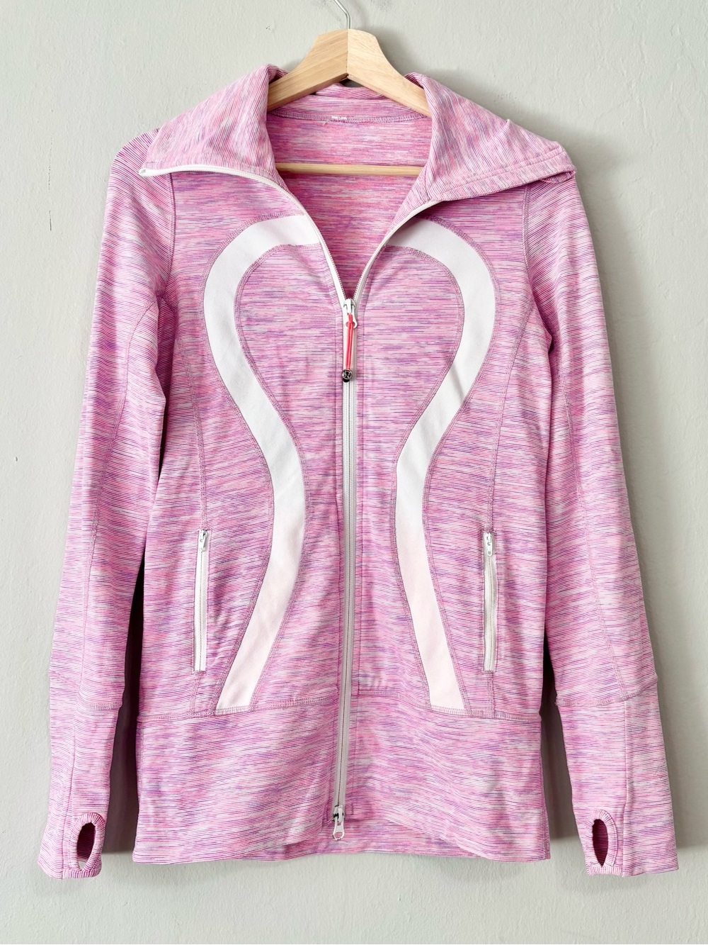 Lululemon Pink Purple Scuba Style Athletic Full Zip Jacket